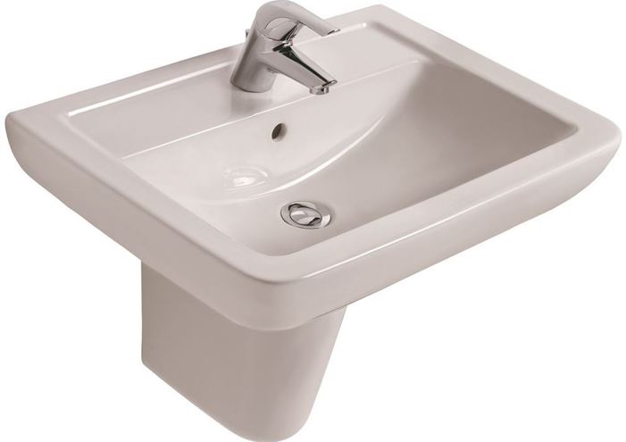 IDEAL STANDARD EUROVIT umyvadlo 65 cm, s otvorem pro baterii a přepadem V302801 Obrázek - fotka