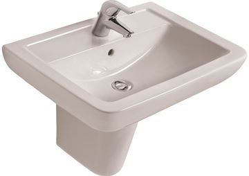 IDEAL STANDARD EUROVIT umyvadlo 65 cm, s otvorem pro baterii a přepadem V302801 Obrázek - fotka