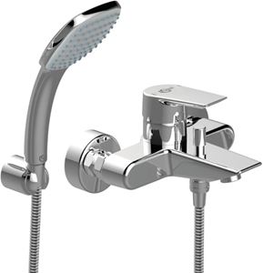 IDEAL STANDARD TESI vanová nástěnná baterie, s přepínačem, se sprchovou soupravou, chrom