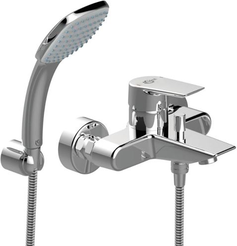 IDEAL STANDARD TESI vanová nástěnná baterie, s přepínačem, se sprchovou soupravou, chrom A6584AA Obrázek - Hlavní obrázek