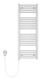 KORADO KORALUX RONDO COMFORT - E koupelnový radiátor 900/500, s topnou tyčí, červená RAL3001