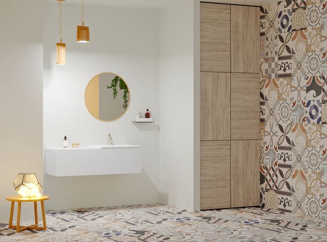 CONCEPT MODULAR deska pod umyvadlo 60x47,5x1,8 cm, lesklá bílá 807566 Obrázek - fotka
