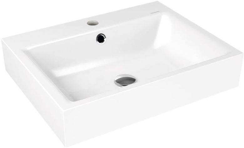 KALDEWEI PURO 3157 umyvadlo na desku 60 cm, s otvorem pro baterii a přepadem, smaltovaná-ocel, Perl-Effekt, alpská bílá 900706013001 Obrázek - Hlavní obrázek
