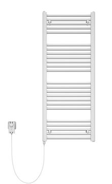 KORADO KORALUX LINEAR COMFORT - E koupelnový radiátor 900/600, s topnou tyčí, bílá RAL9016