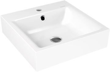 KALDEWEI PURO 3163 umyvadlo 46 cm, s otvorem pro baterii a přepadem, smaltovaná ocel, Perl-Effekt, alpská bílá