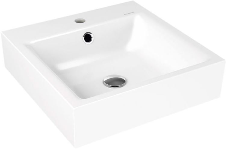 KALDEWEI PURO 3163 umyvadlo 46 cm, s otvorem pro baterii a přepadem, smaltovaná ocel, Perl-Effekt, alpská bílá 901306013001 Obrázek - Hlavní obrázek