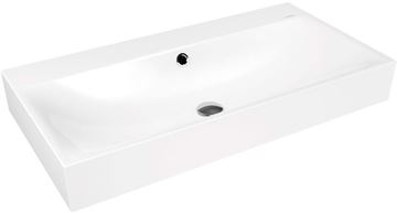 KALDEWEI SILENIO 3043 umyvadlo na desku 90 cm, bez otvoru pro baterii, s přepadem, smaltovaná ocel, Perl-Effekt, alpská bílá 904206003001 Obrázek - fotka