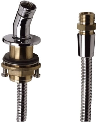 HANSGROHE sprchová hadice 2000 mm, s držákem a průchodkou, pro instalaci na okraj vany, mosaz, chrom 28307000 Obrázek - Hlavní obrázek