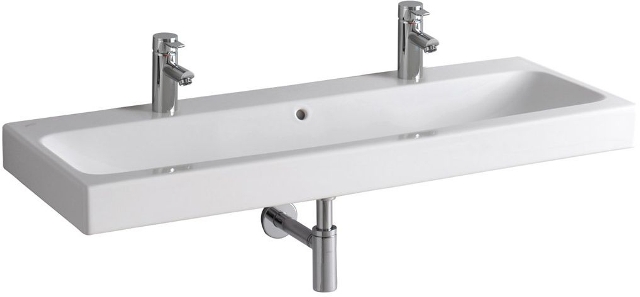 GEBERIT ICON umyvadlo 120 cm, se 2 otvory pro baterie a přepadem 124020000 Obrázek - fotka