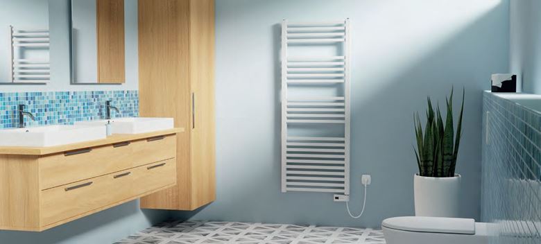 ISAN MELODY QUADRAT koupelnový radiátor 1255/600, topná tyč s regulátorem, chrom DQUA12550600MK80- Obrázek - fotka