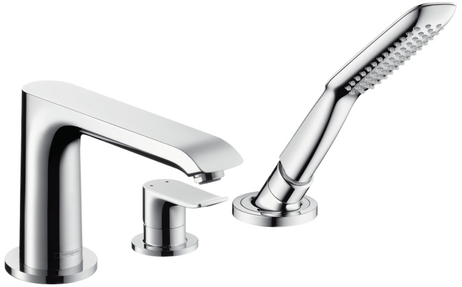 HANSGROHE METRIS baterie na okraj vany, 3-otvorová, se sprchovou soupravou, chrom 31190000 Obrázek - Hlavní obrázek