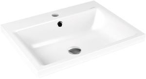 KALDEWEI PURO 3154 umyvadlo 60 cm, s otvorem pro baterii a přepadem, smaltovaná ocel, Perl-Effekt, alpská bílá