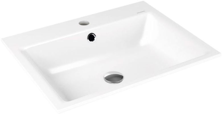 KALDEWEI PURO 3151 umyvadlo 60 cm, s otvorem pro baterii a přepadem, smaltovaná ocel, Perl-Effekt, alpská bílá 900106013001 Obrázek - Hlavní obrázek