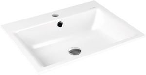 KALDEWEI PURO 3151 umyvadlo 60 cm, s otvorem pro baterii a přepadem, smaltovaná ocel, Perl-Effekt, alpská bílá