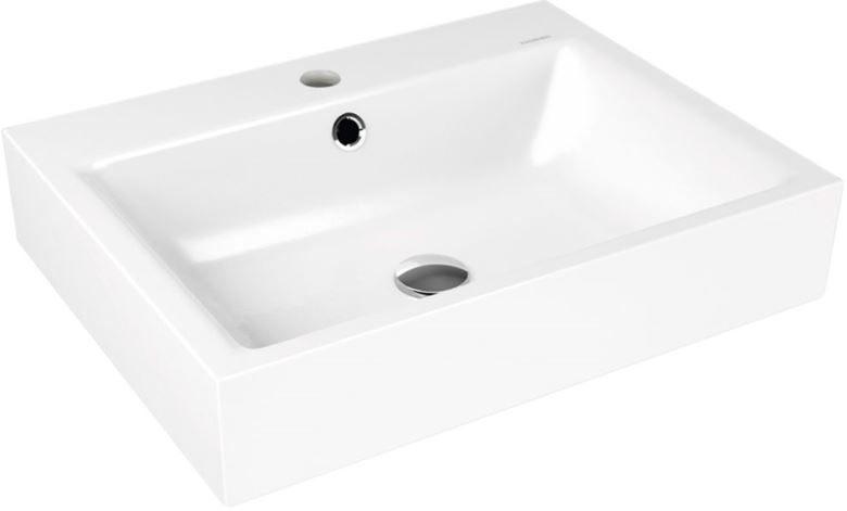 KALDEWEI PURO 3164 umyvadlo 60 cm, s otvorem pro baterii a přepadem, smaltovaná ocel, Perl-Effekt, alpská bílá 901406013001 Obrázek - Hlavní obrázek