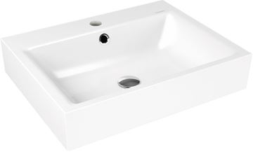 KALDEWEI PURO 3164 umyvadlo 60 cm, s otvorem pro baterii a přepadem, smaltovaná ocel, Perl-Effekt, alpská bílá