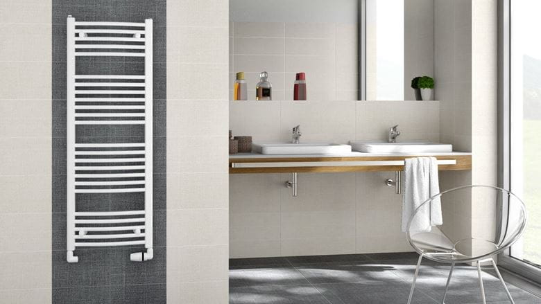 KORADO KORALUX RONDO CLASSIC koupelnový radiátor 1220/750, spodní připojení, černá RAL9005 KRC-122075-00-39 Obrázek - fotka