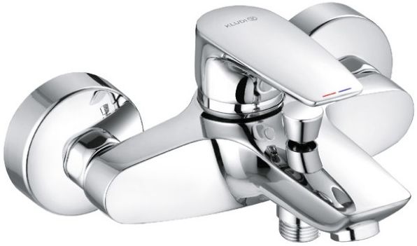 KLUDI PURE&SOLID vanová nástěnná baterie, s přepínačem, chrom 346810575 Obrázek - Hlavní obrázek
