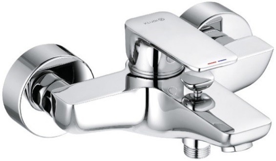 KLUDI PURE&STYLE vanová nástěnná baterie, s přepínačem, chrom 406810575 Obrázek - Hlavní obrázek