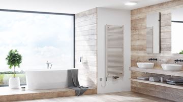 KORADO KORALUX LINEAR MAX - M koupelnový radiátor 900/750, spodní středové připojení, pergamon KLM-090075-00M26 Obrázek - fotka