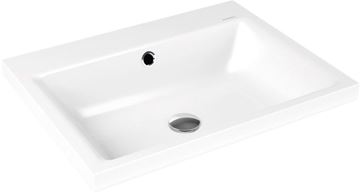 KALDEWEI PURO 3154 umyvadlo 60 cm, bez otvoru pro baterii, s přepadem, smaltovaná ocel, Perl-Effekt, alpská bílá