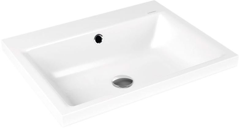 KALDEWEI PURO 3154 umyvadlo 60 cm, bez otvoru pro baterii, s přepadem, smaltovaná ocel, Perl-Effekt, alpská bílá 900406003001 Obrázek - Hlavní obrázek