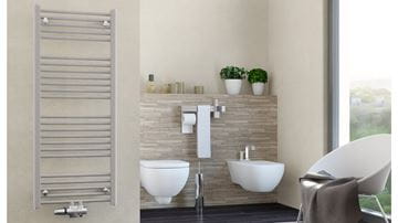 KORADO KORALUX LINEAR CLASSIC - M koupelnový radiátor 1220/600, spodní středové připojení, silber KLC-122060-00M35 Obrázek - fotka