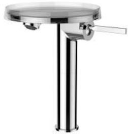 KARTELL BY LAUFEN umyvadlová stojánková baterie, s odkládací plochou, chrom, transparent