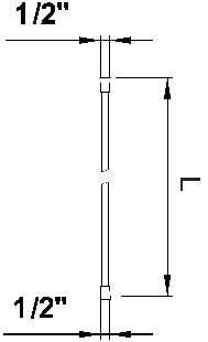 LAUFEN SIMIFLEX sprchová hadice 1250 mm, hladká, chrom WI504740000000 Technický nákres