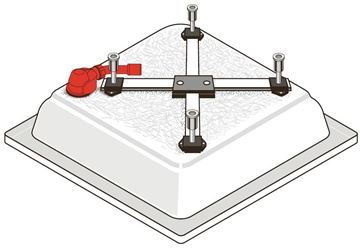 LAUFEN SOLUTIONS nohy ke sprchovým vaničkám 80-90 cm, výška 87-115 mm H2955550000001 Obrázek - fotka