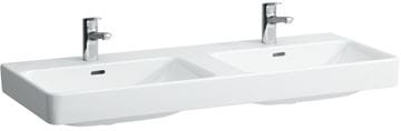 LAUFEN PRO S dvojumyvadlo 120 cm, se 2 otvory pro baterie a přepadem, LCC