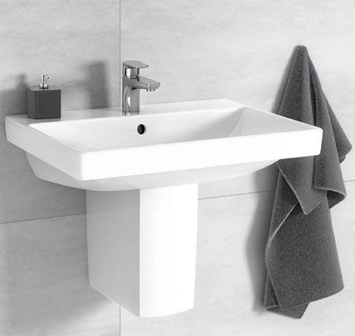 VILLEROY & BOCH AVENTO umyvadlo 60 cm, s otvorem pro baterii a přepadem, alpská bílá 41586001 Obrázek - fotka