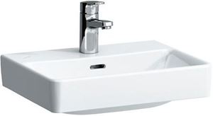 LAUFEN PRO S umývátko 45 cm, s otvorem pro baterii a přepadem, broušené, LCC