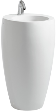 LAUFEN ILBAGNOALESSI ONE umyvadlo na podlahu 53 cm, s otvorem pro baterii, skrytý přepad, LCC