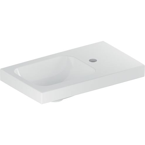 GEBERIT ICON LIGHT umývátko 53 cm, s otvorem pro baterii vpravo, bez přepadu, KeraTect 501.832.00.2 Obrázek - Hlavní obrázek