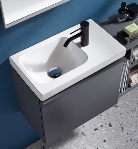 GEBERIT ICON LIGHT umývátko 53 cm, s otvorem pro baterii vpravo, bez přepadu, KeraTect 501.832.00.2 Obrázek - fotka