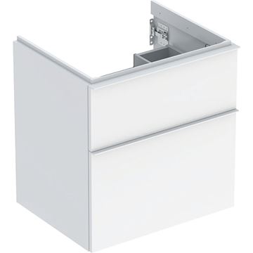 GEBERIT ICON skříňka pod umyvadlo 59,2x47,6x61,5 cm, 2 zásuvky, lesklá bílá