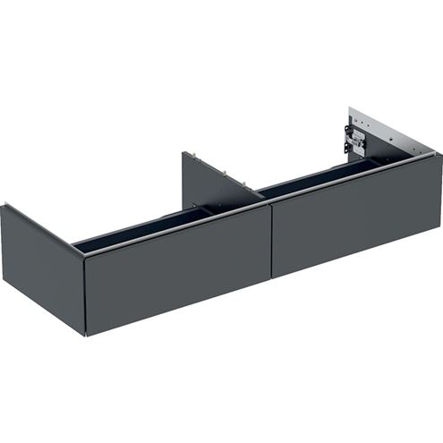 GEBERIT ONE skříňka pod umyvadlo 133,2x47x26,6 cm, 2 zásuvky, Push-open, matná černá 505.076.00.8 Obrázek - Hlavní obrázek