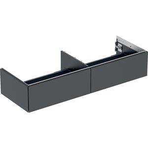 GEBERIT ONE skříňka pod umyvadlo 133,2x47x26,6 cm, 2 zásuvky, Push-open, matná černá