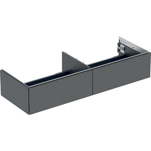 GEBERIT ONE skříňka pod umyvadlo 133,2x47x26,6 cm, 2 zásuvky, Push-open, matná lávová