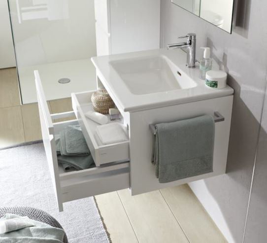 LAUFEN PRO S skříňka s umyvadlem 60x50x46 cm, 1 zásuvka, lesklá bílá H8609614751041 Obrázek - fotka