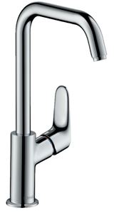 HANSGROHE FOCUS umyvadlová stojánková baterie, s odtokovou soupravou, otočný výtok, EcoSmart, chrom