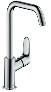 HANSGROHE FOCUS umyvadlová stojánková baterie, s odtokovou soupravou, otočný výtok, EcoSmart, chrom