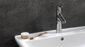 HANSGROHE TALIS S umyvadlová stojánková baterie, s odtokovou soupravou, EcoSmart, chrom 72020000 Obrázek - fotka