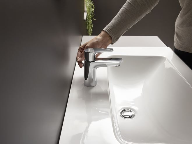 HANSGROHE TALIS E umyvadlová stojánková baterie, s odtokovou soupravou, EcoSmart, chrom 71700000 Obrázek - fotka