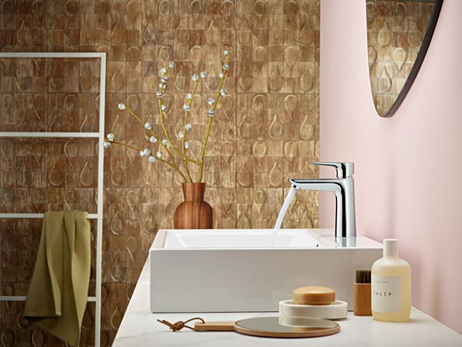 HANSGROHE TALIS E umyvadlová stojánková baterie, s odtokovou soupravou, CoolStart, EcoSmart, chrom 71713000 Obrázek - fotka