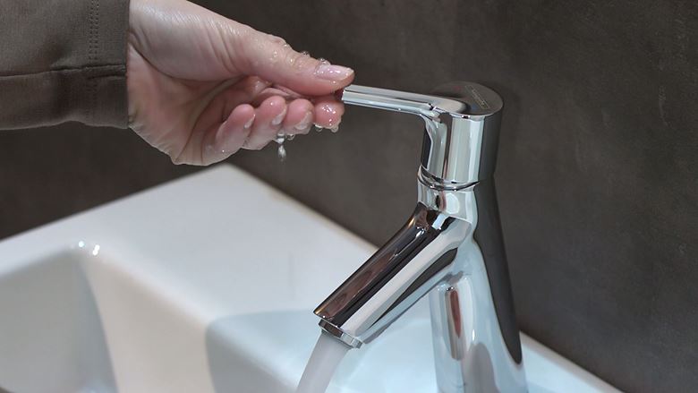 HANSGROHE TALIS S umyvadlová stojánková baterie, s odtokovou soupravou, EcoSmart, chrom 72010000 Obrázek - fotka