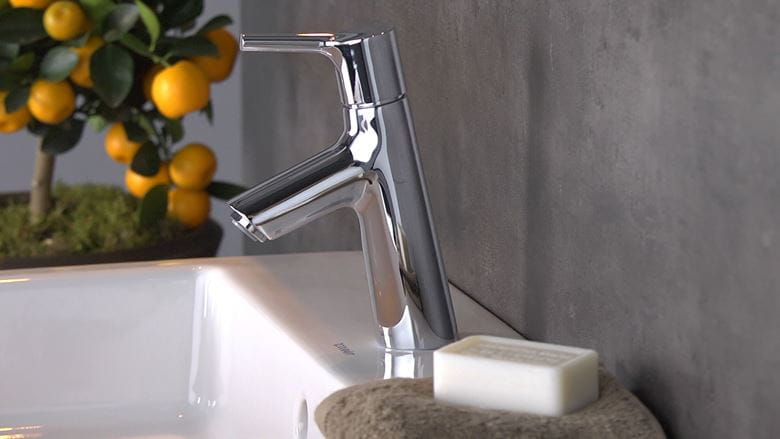 HANSGROHE TALIS S umyvadlová stojánková baterie, s odtokovou soupravou, EcoSmart, chrom 72010000 Obrázek - fotka