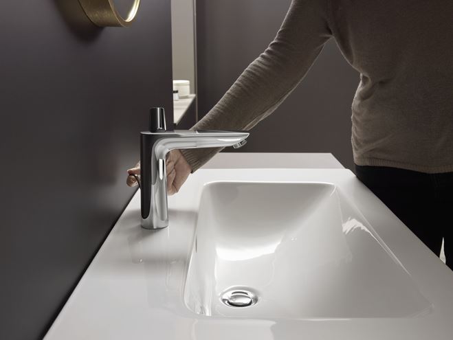 HANSGROHE TALIS E umyvadlová stojánková baterie, s odtokovou soupravou, EcoSmart, chrom 71754000 Obrázek - fotka