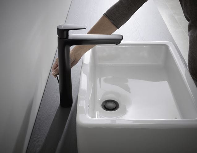 HANSGROHE TALIS E umyvadlová stojánková baterie, s odtokovou soupravou, EcoSmart, matná černá 71716670 Obrázek - fotka